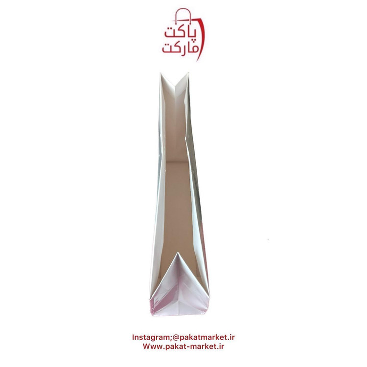ساک دستی سفید با روکش سلفونی ۱۲-۲۴-۳۵