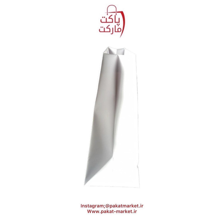 ساک دستی سفید با روکش سلفونی ۱۲-۳۲-۴۴
