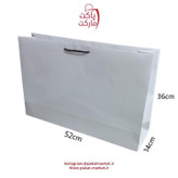 ساک دستی سفید با روکش سلفونی ۱۴-۳۶-۵۲