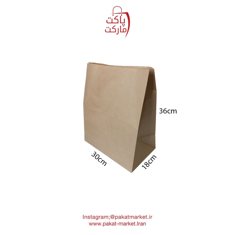 پاکت کرافت حجم دار سایز ۱۸-۳۶-۳۰
